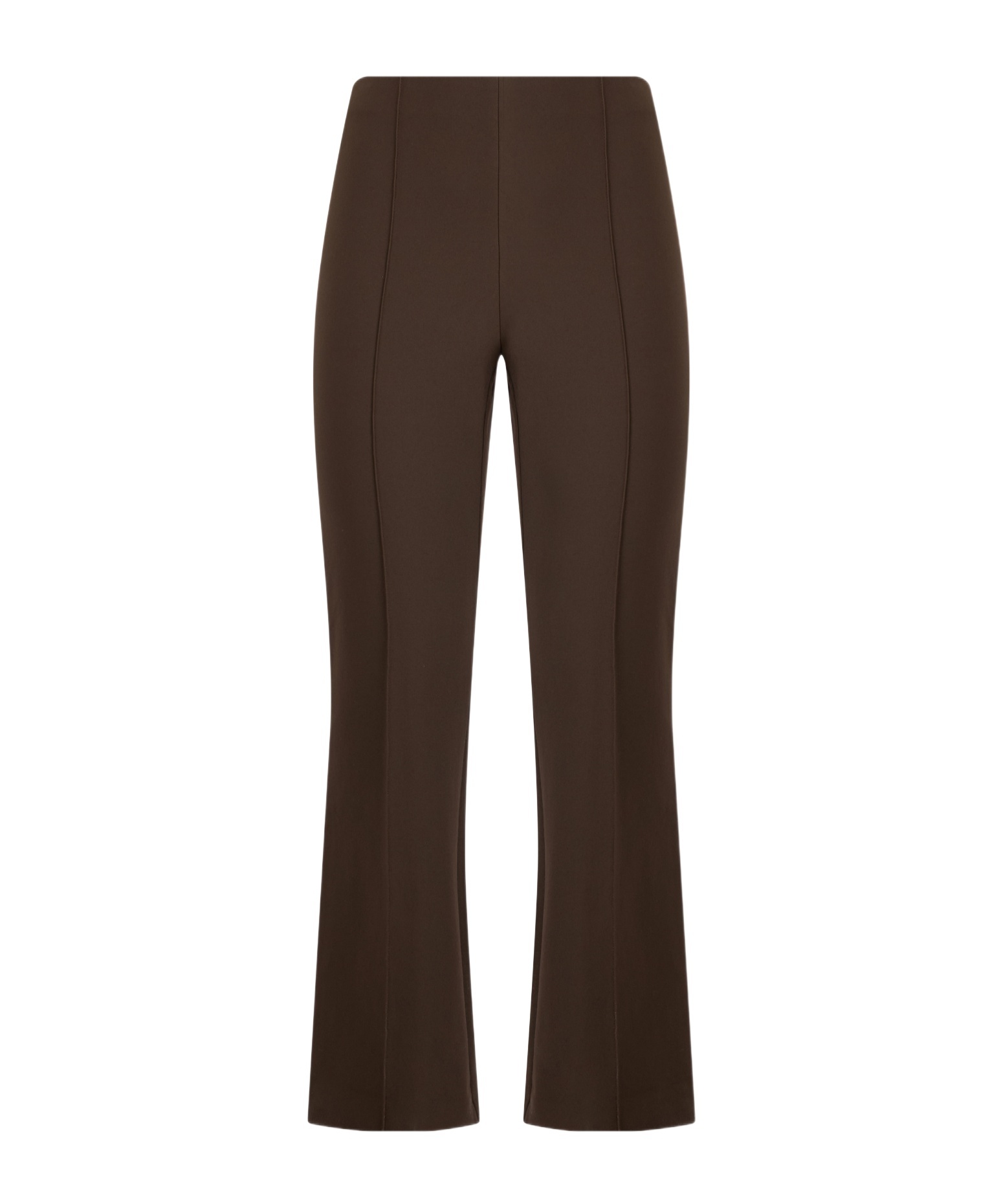 Vince High-waisted Straight-leg Pants In Brown