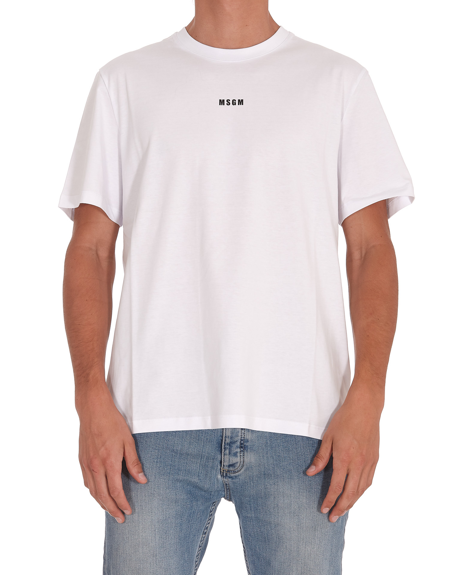 Msgm Logo-print Cotton T-shirt In White
