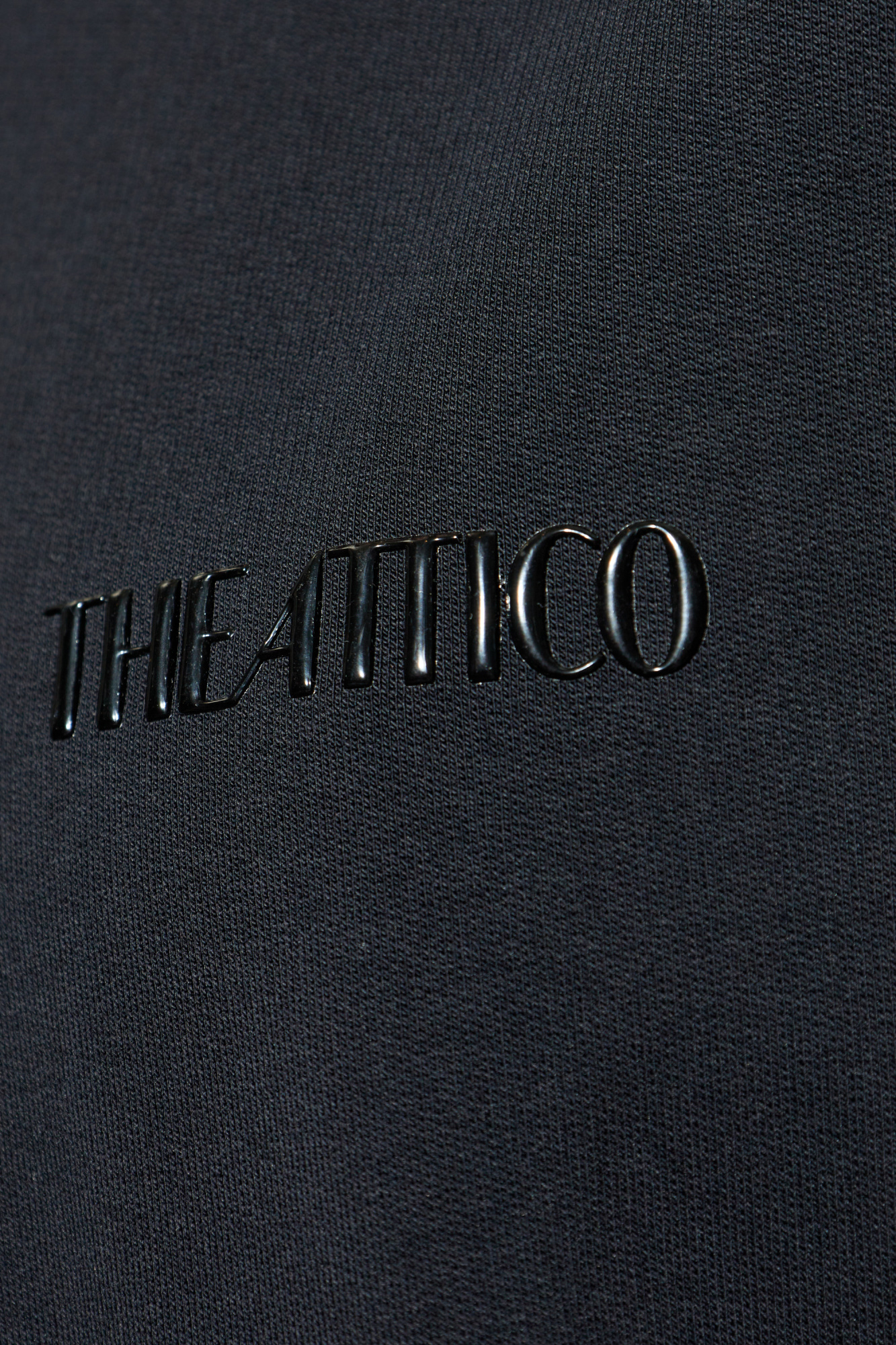 Attico Logo Detailed Sweatshirt Dress In Black