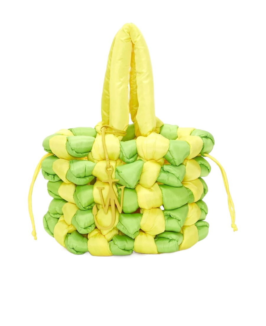 Shop Jw Anderson Knotted Bucket Bag In Yellow