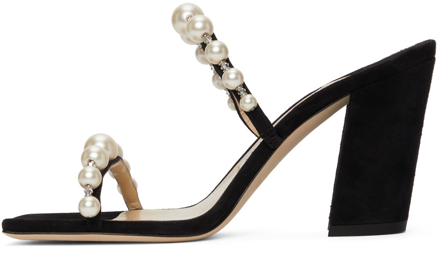 Jimmy Choo Amara 85 Womens Leather Embellished Heels In Black