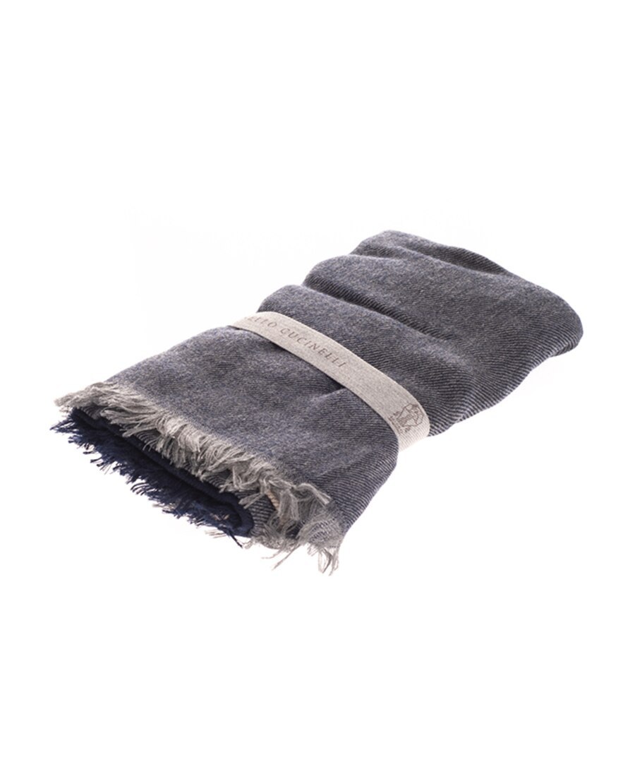 Brunello Cucinelli Colour-block Knitted Scarf In Black
