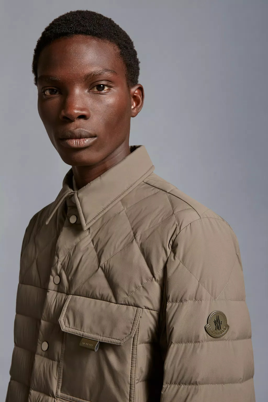 Moncler Iseran Quilted Shirt Jacket In Green