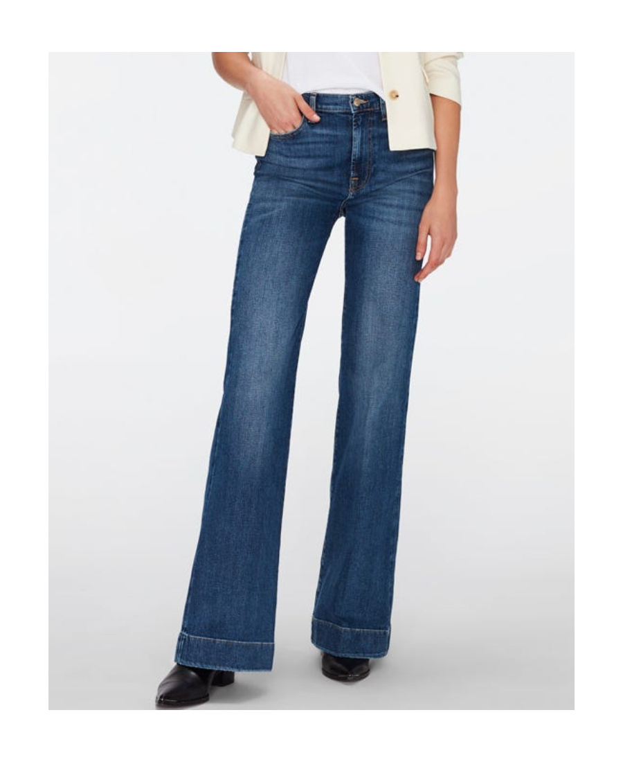 7 For All Mankind Cropped Denim Jeans In Blue