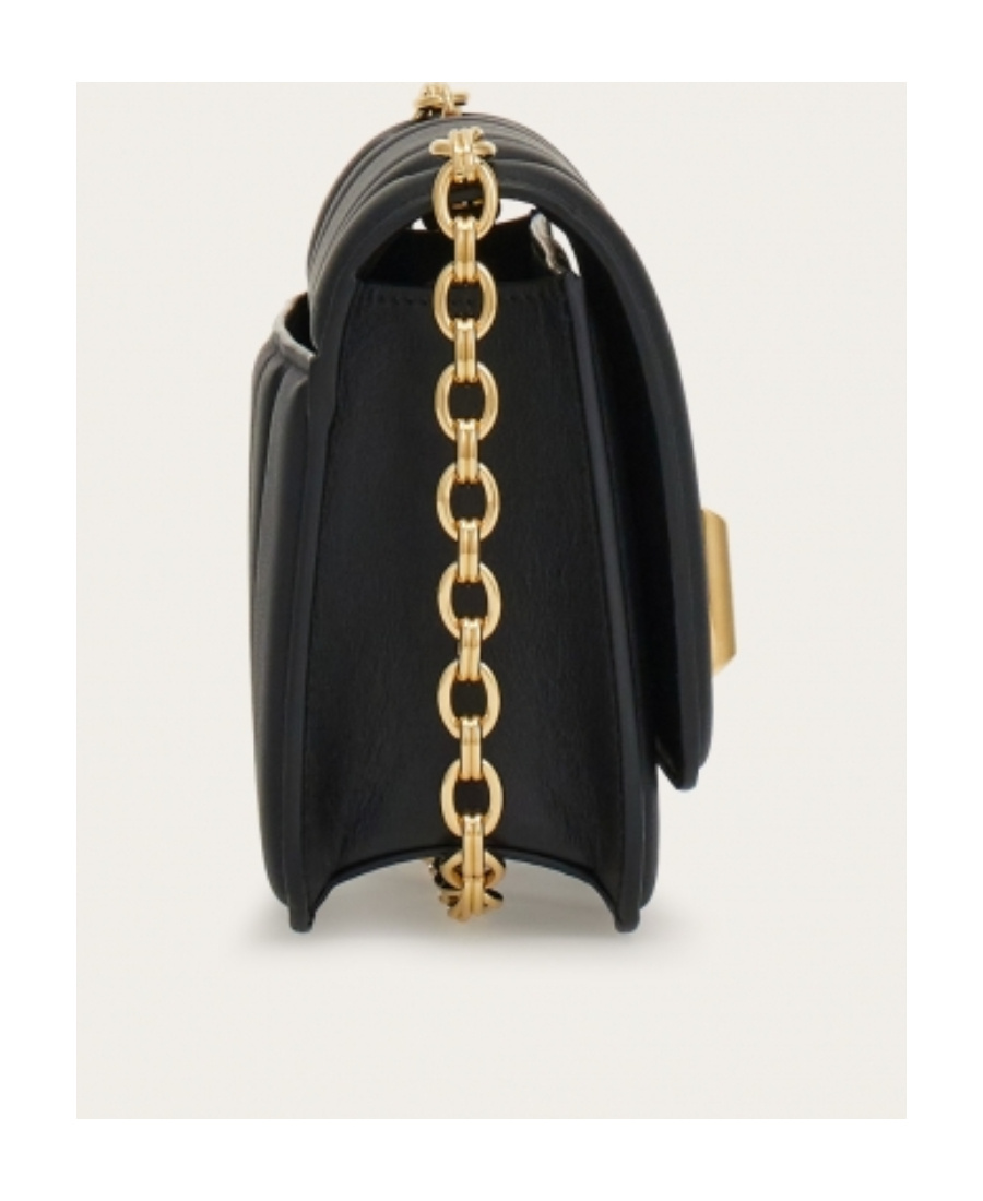 Ferragamo Gancini Twist-lock Crossbody Bag In Black