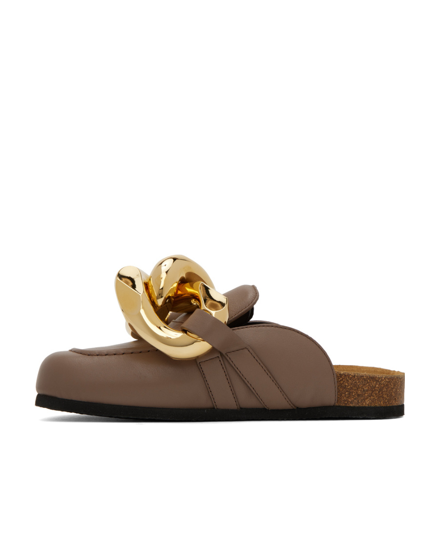 Jw Anderson Logo Muller Shoes In Brown