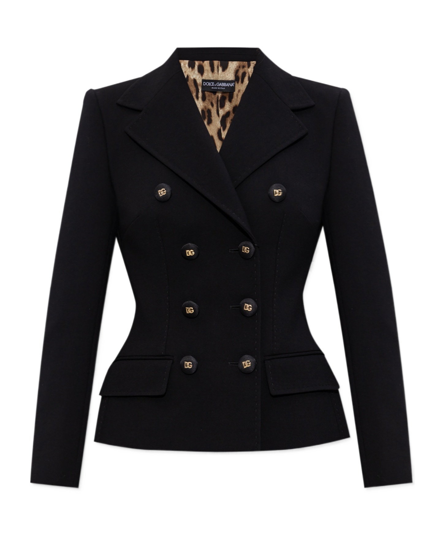 Dolce & Gabbana Double-breasted Tailored Blazer In Black