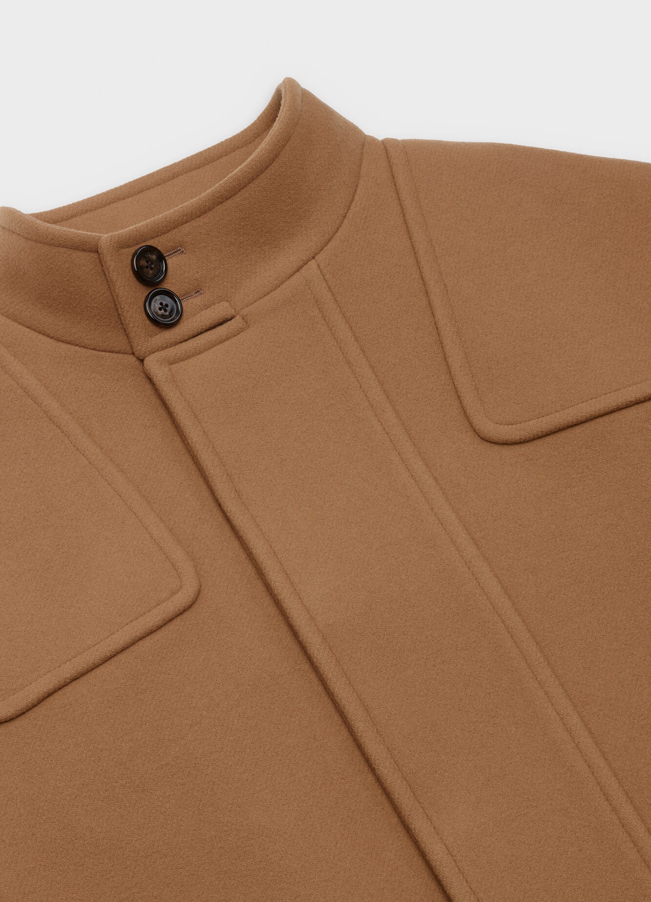 Celine Oversized High-neck Coat In Camel