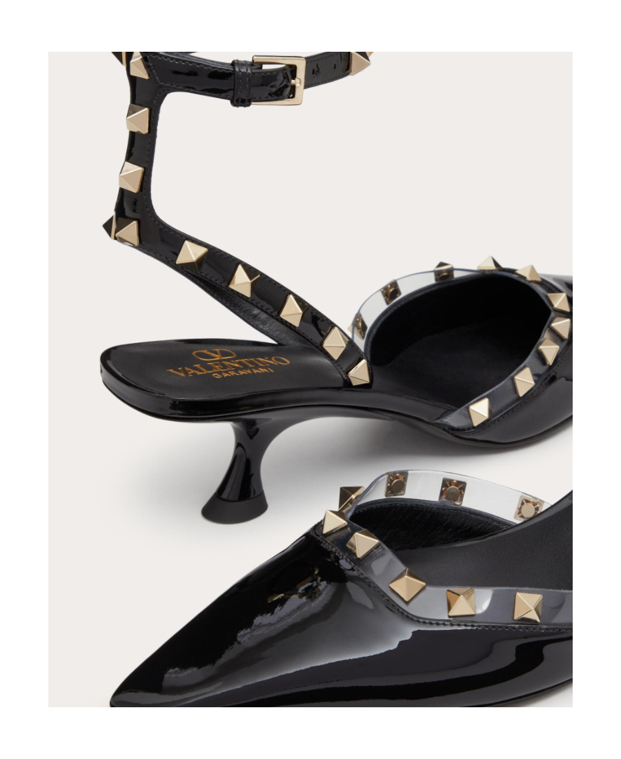 Valentino Rockstud Couture 50mm Leather Pumps In Black