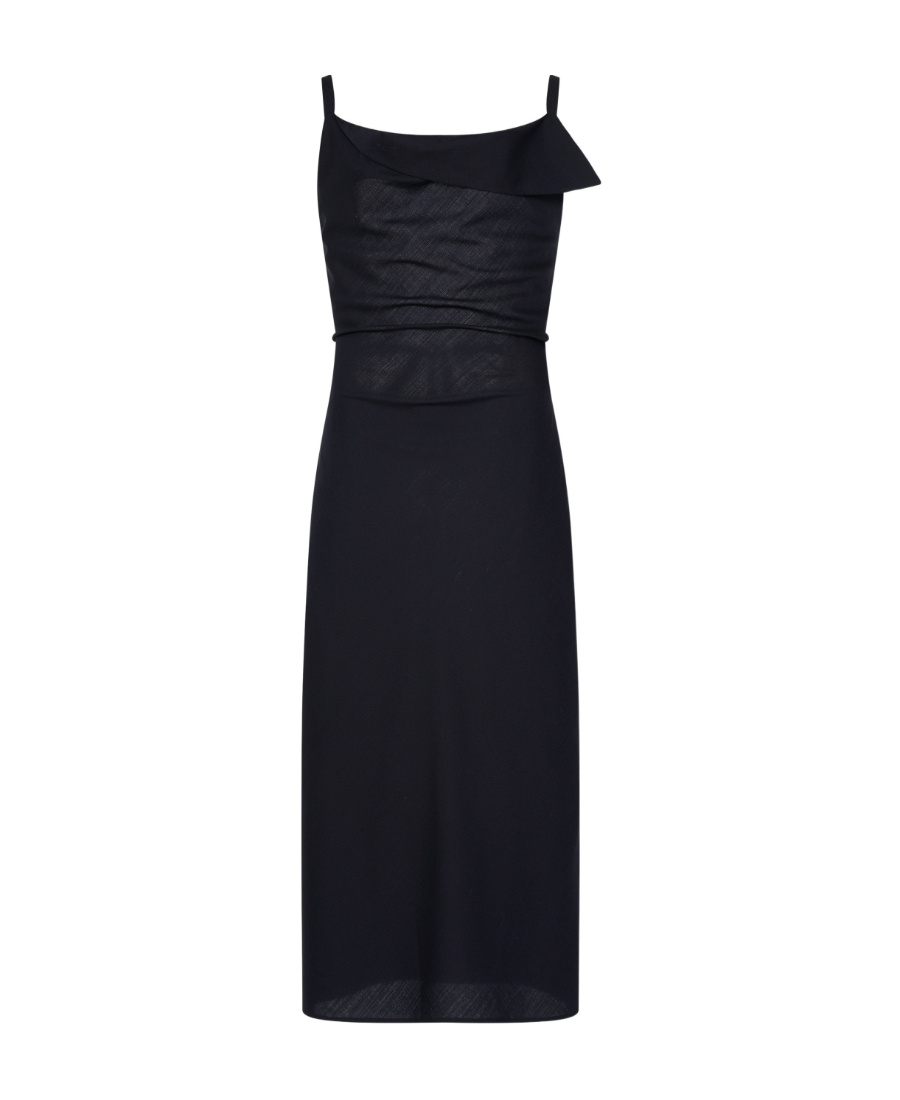 The Row Logo Dress In Black