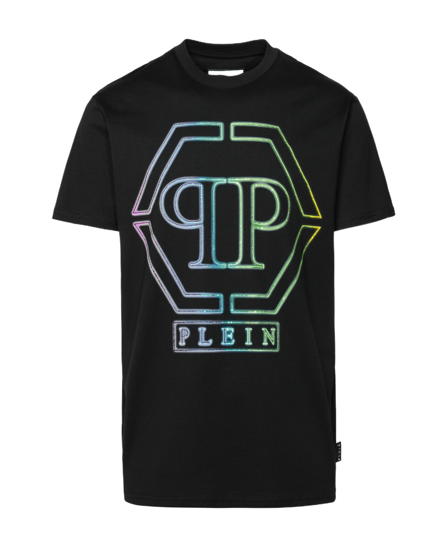 Philipp Plein Black Cotton T-shirt In Black