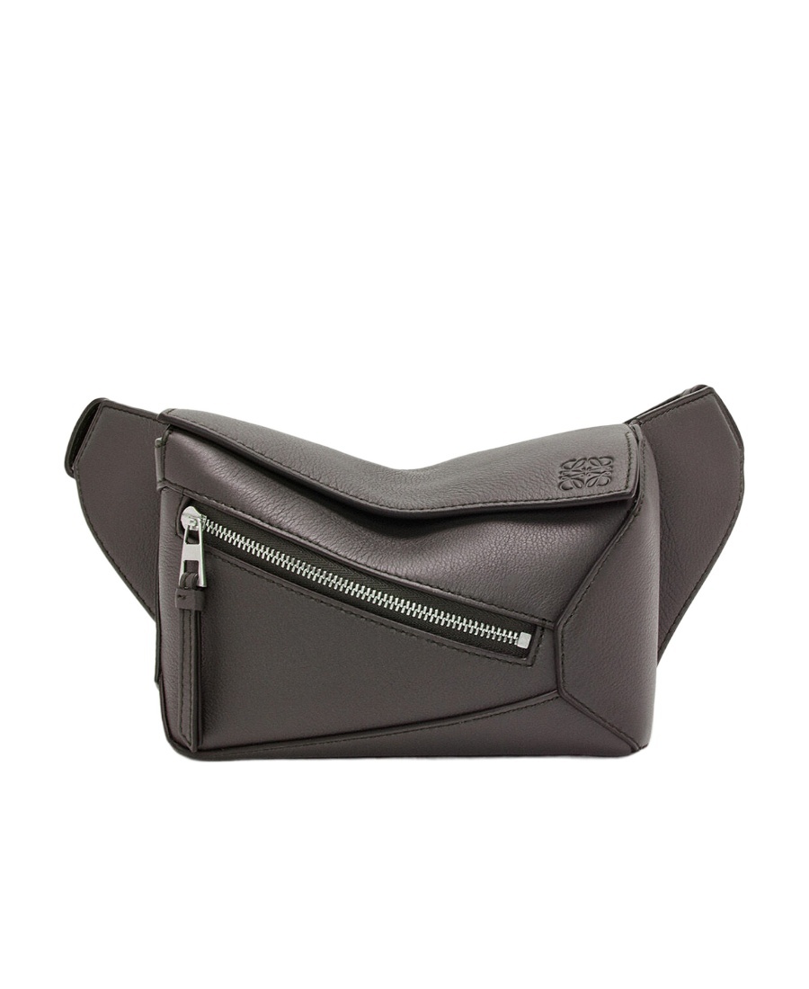 Loewe Small Leather Puzzle Belt Bag In Gray