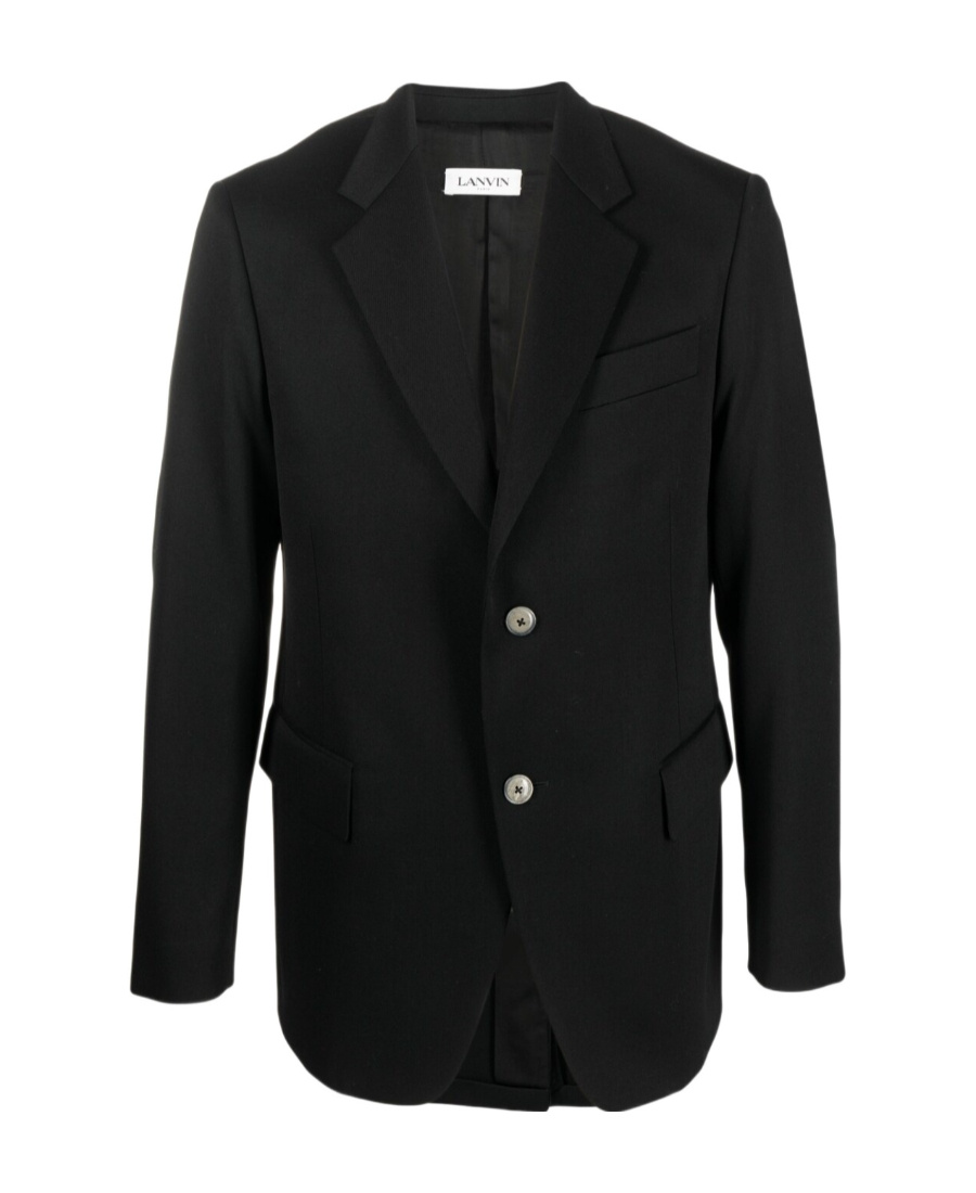 Lanvin Single-breasted Wool Blazer In Black