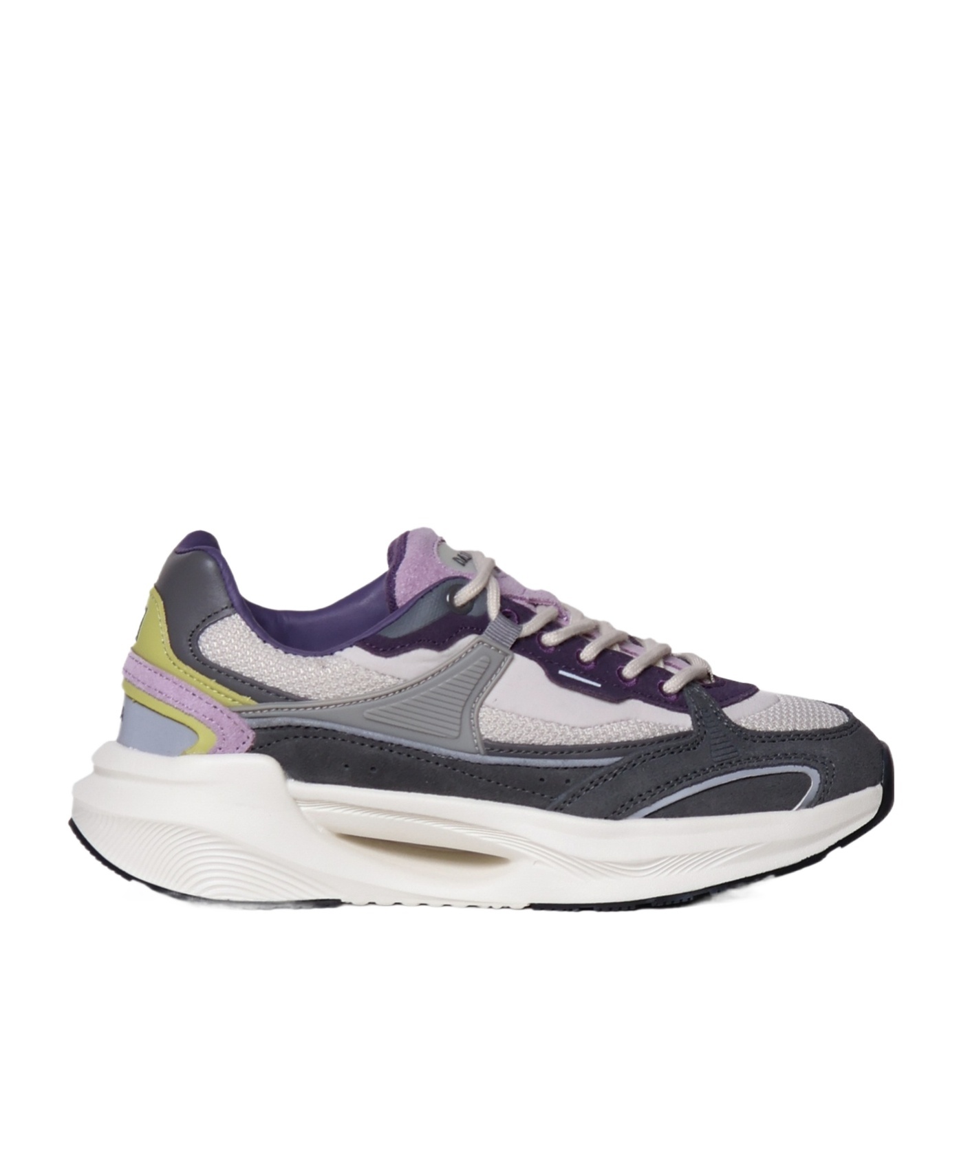 Date Gray Fabric Sneaker In White