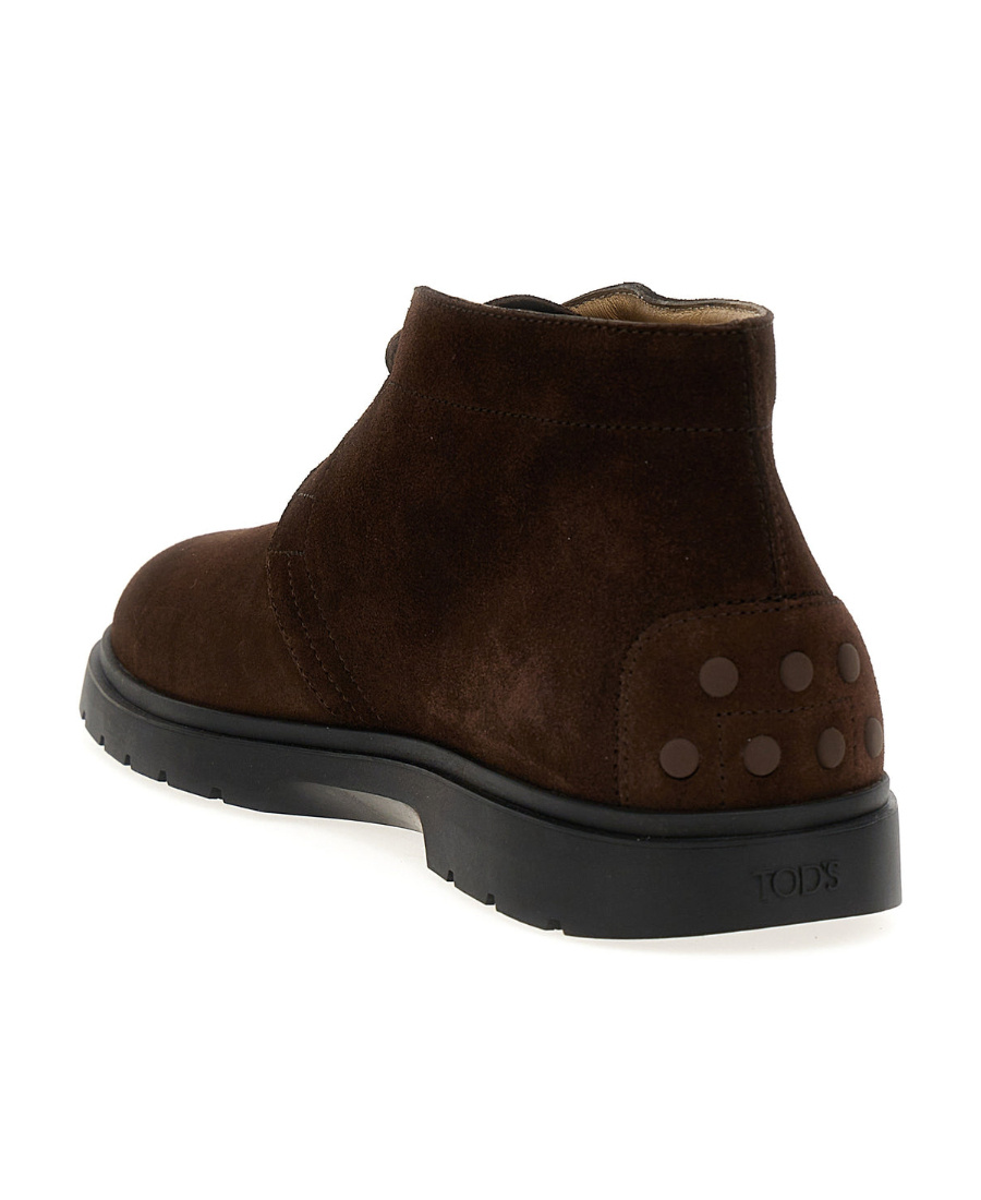 Tod's Round-headed Boots In Black