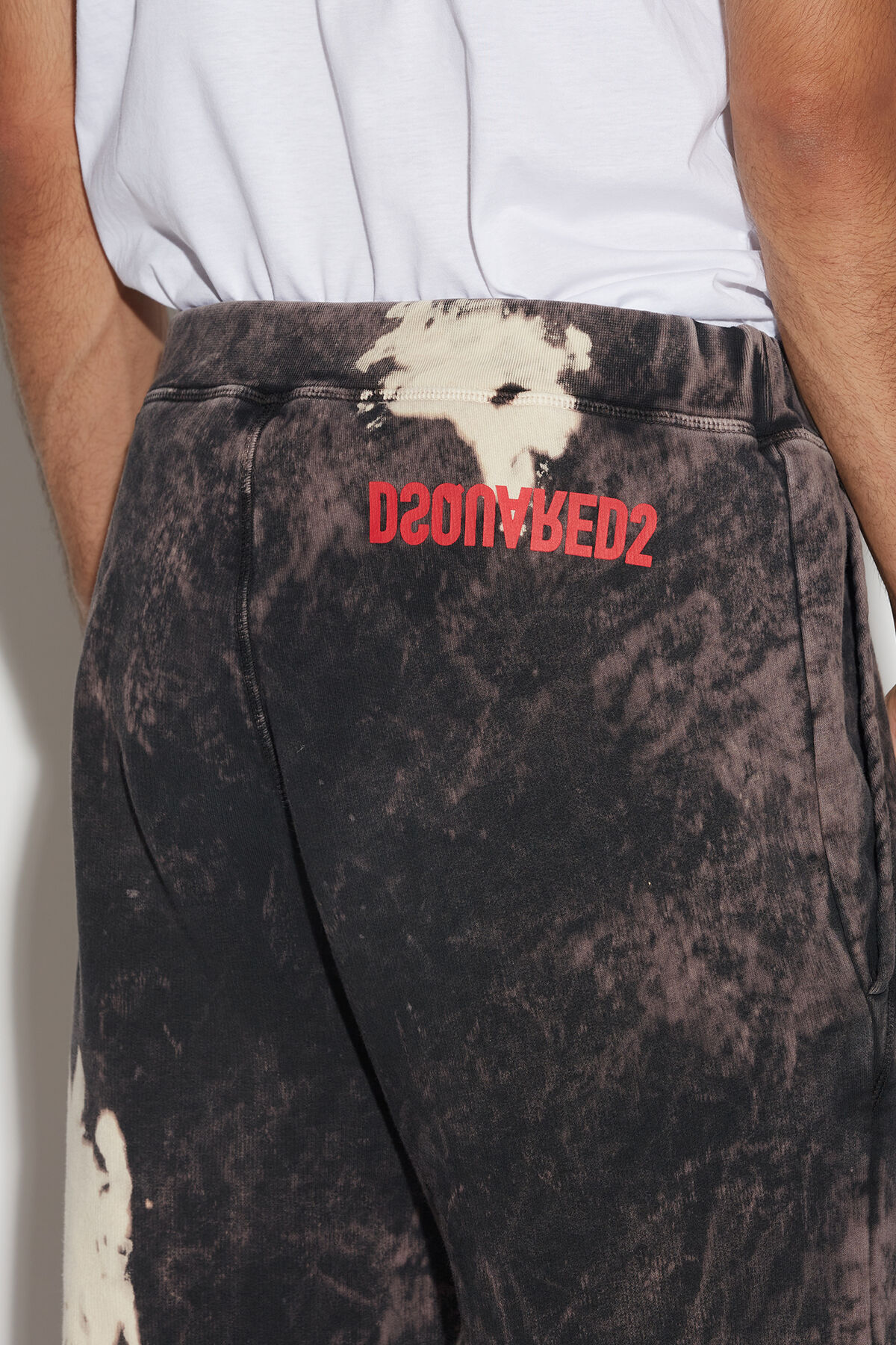 Dsquared2 Distressed-effect Logo Track Pants In Black