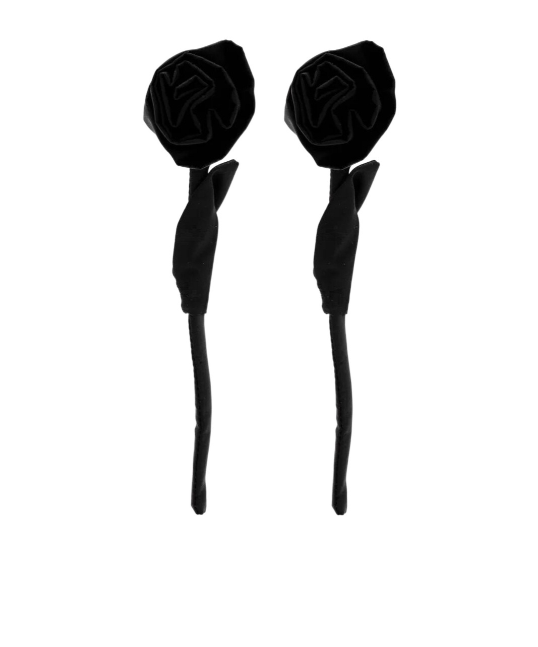 Simone Rocha Rose Drop Earrings In Black