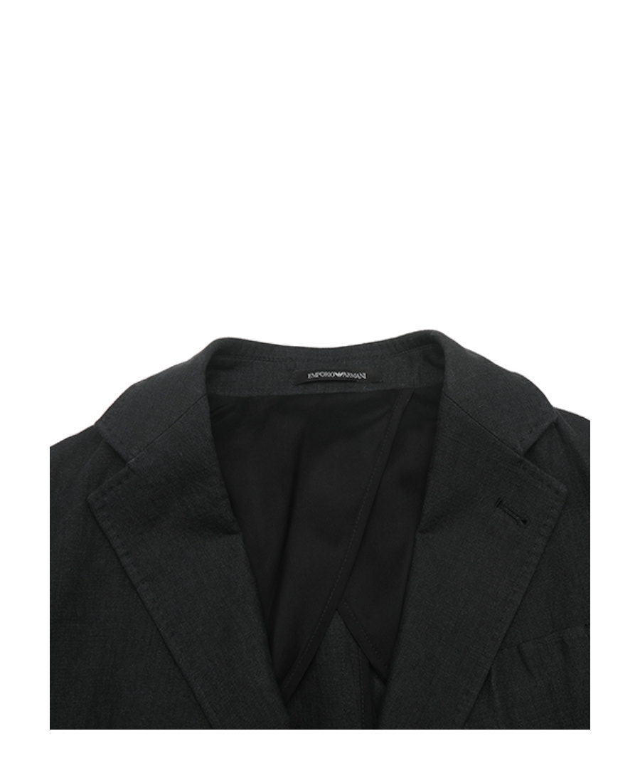 EMPORIO ARMANI SINGLE-BREASTED LONG-SLEEVED SUIT JACKET