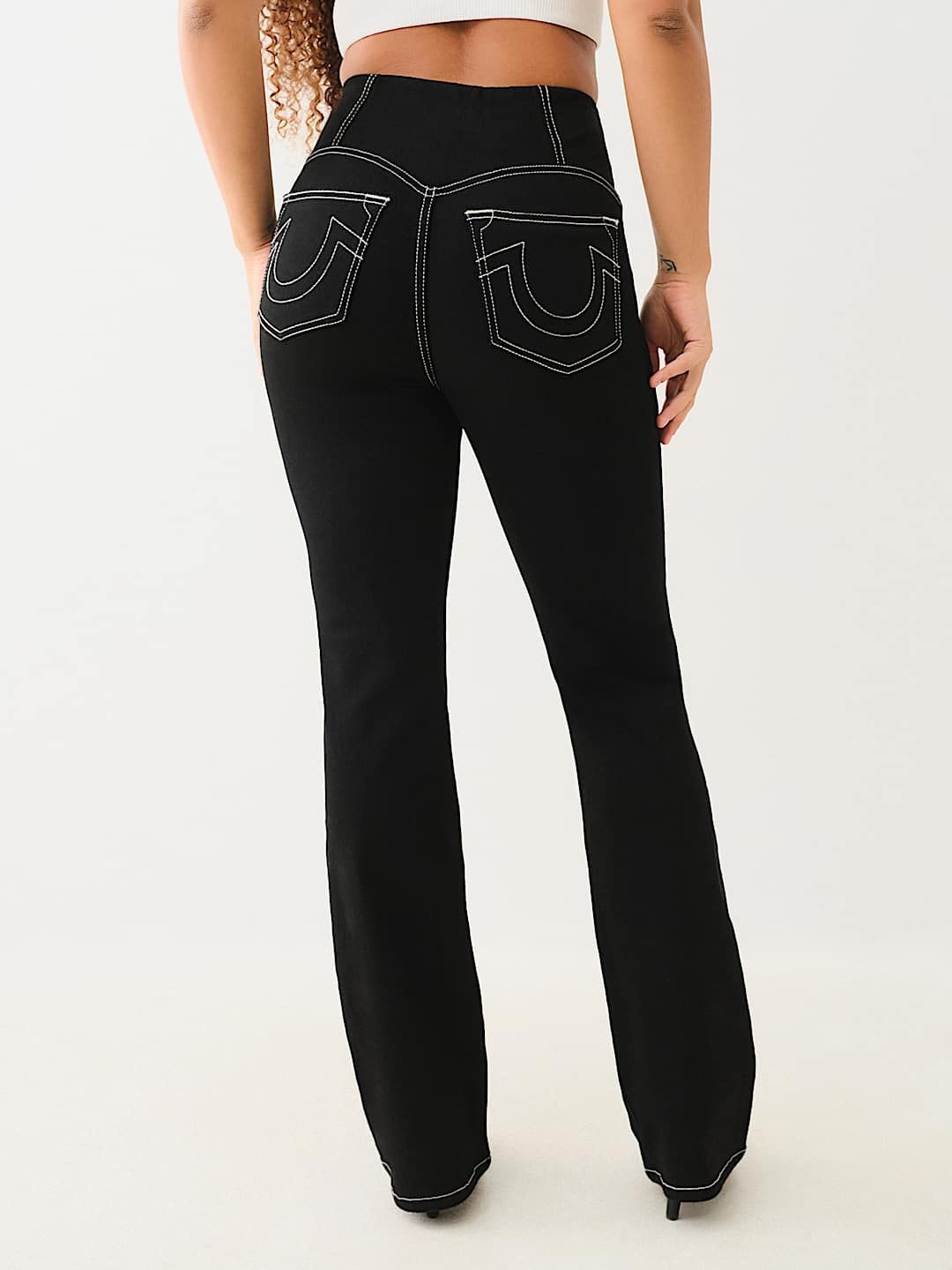 True Religion Truly Snatched Becca High Rise Bootcut Jean In Black