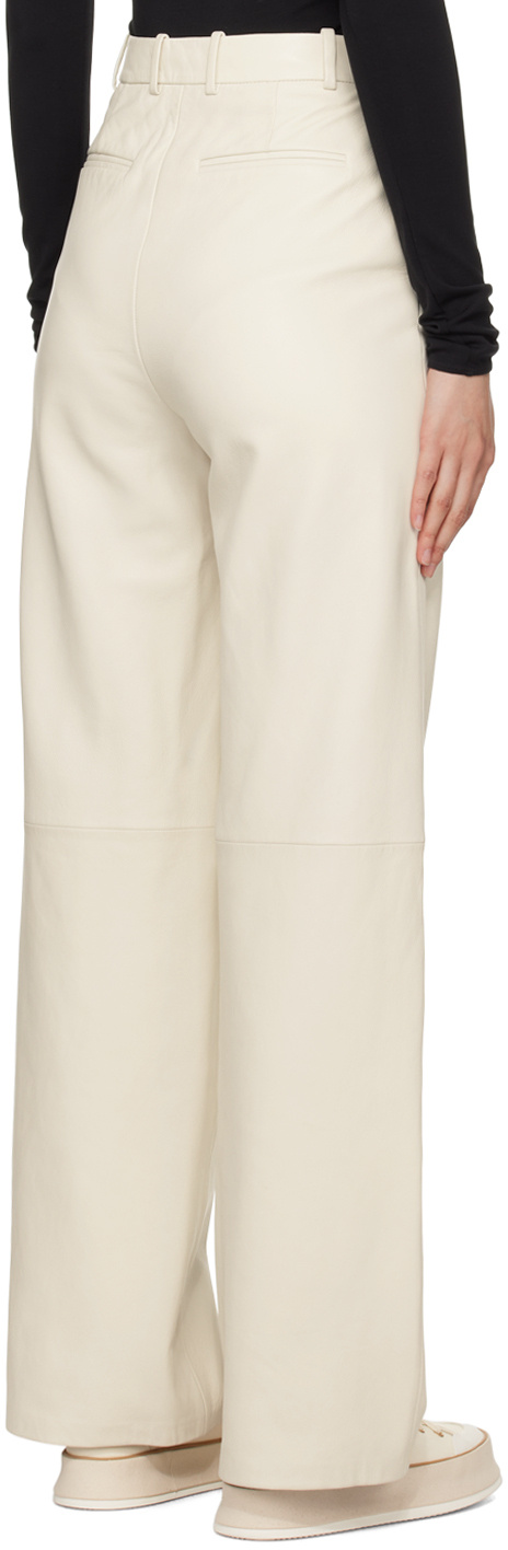 Hugo Boss Off-white Regular-fit Trousers