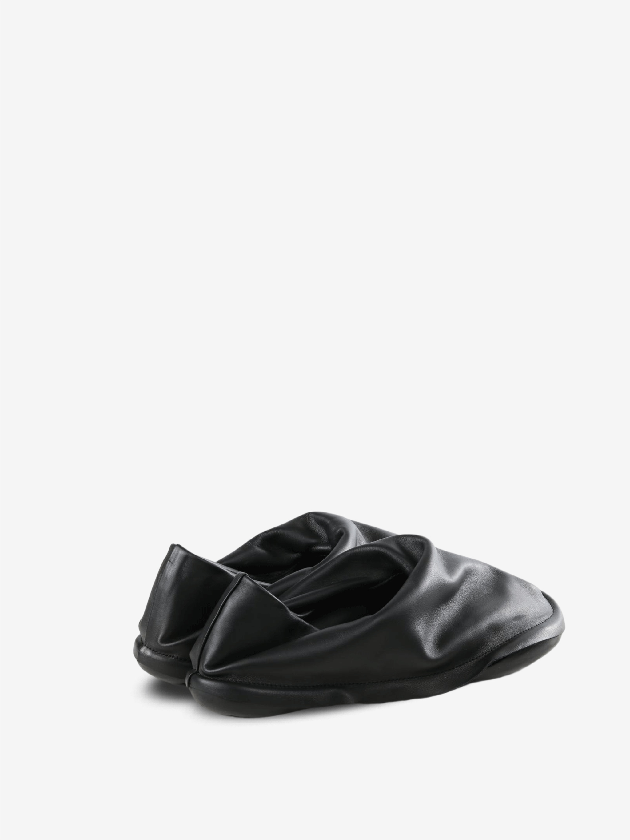Camperlab Leather Flats In Black