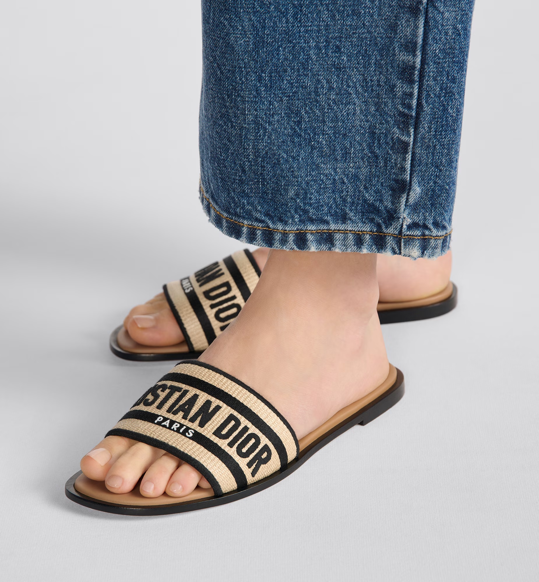 Shop Dior Dway Slide In Black