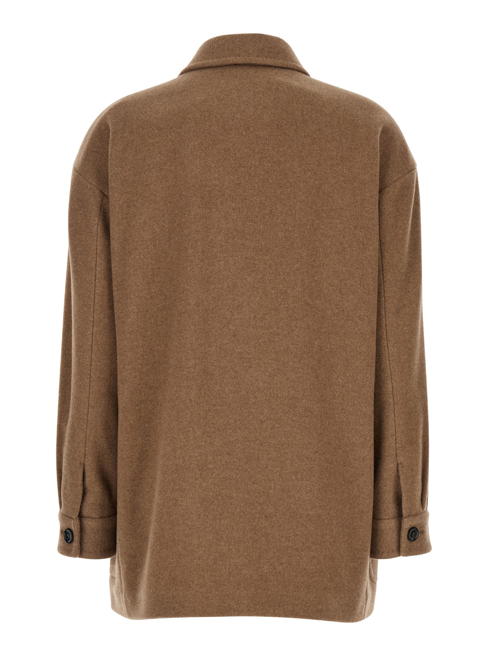 Max Mara Eligio Patch-pocket Coat In Brown