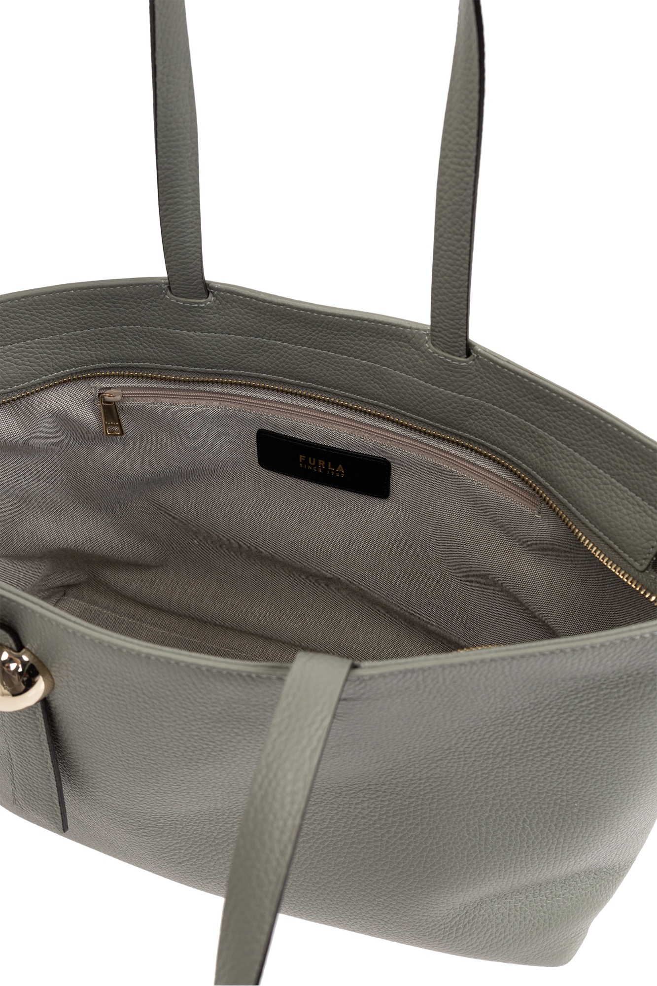 Furla Large Sfera Tote Bag In Gray