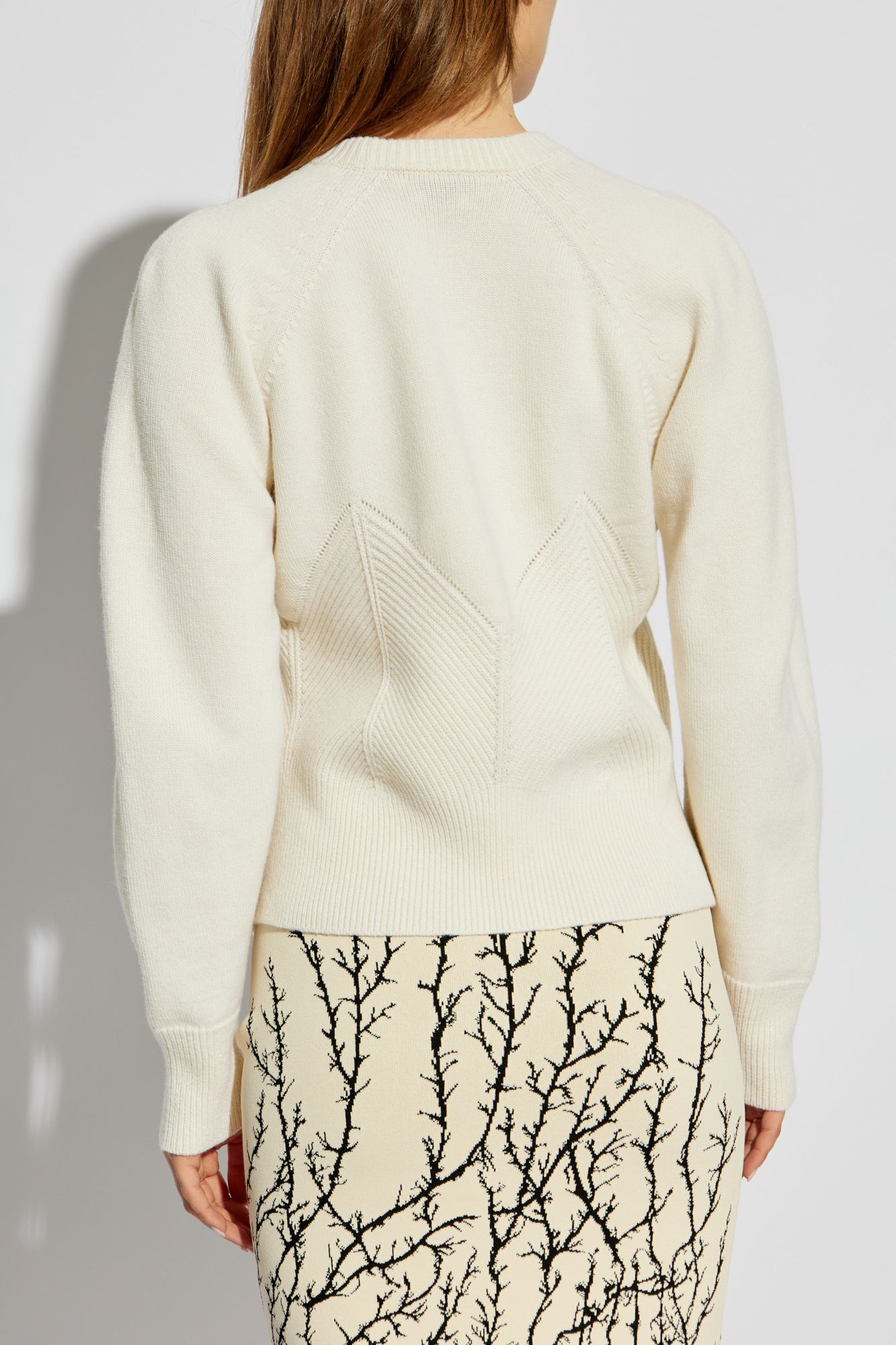 Alexander Mcqueen Chevron Corset Pullover Clothing In White