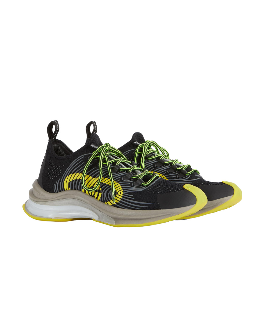 Gucci Run Lace-up Sneakers In Black