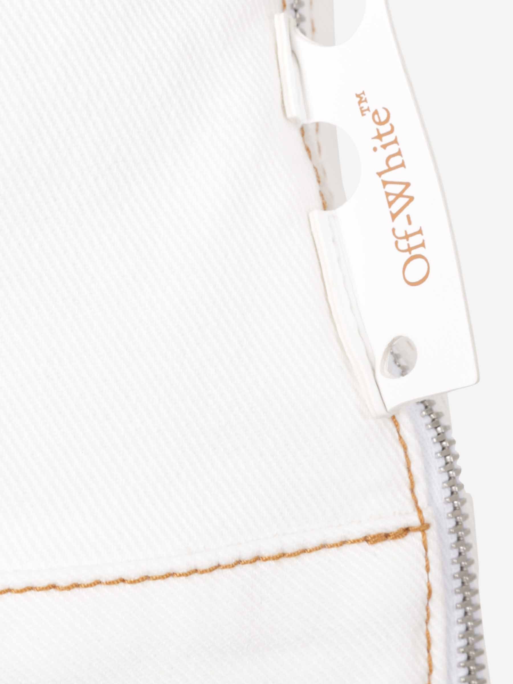 Off-white Quilted Suspenders In White
