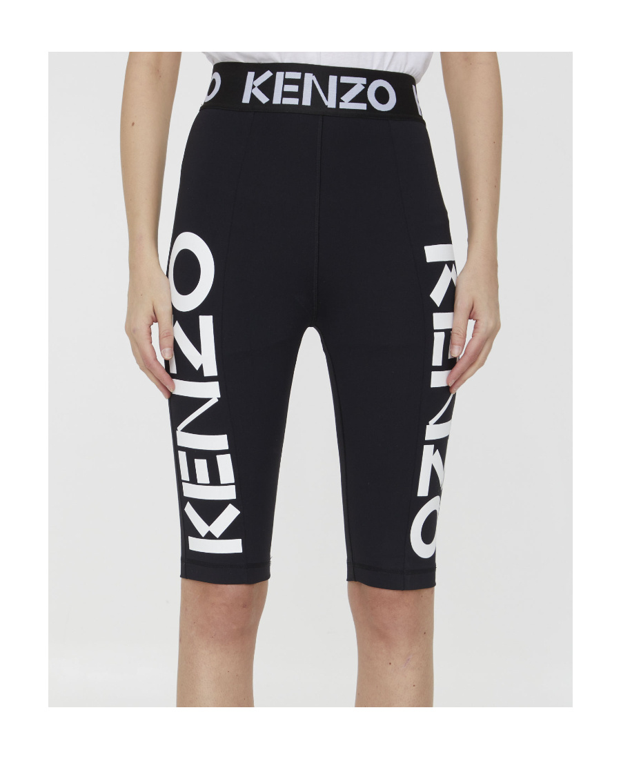 KENZO KENZO LOGO PRINTED KNEE-LENGTH SHORTS