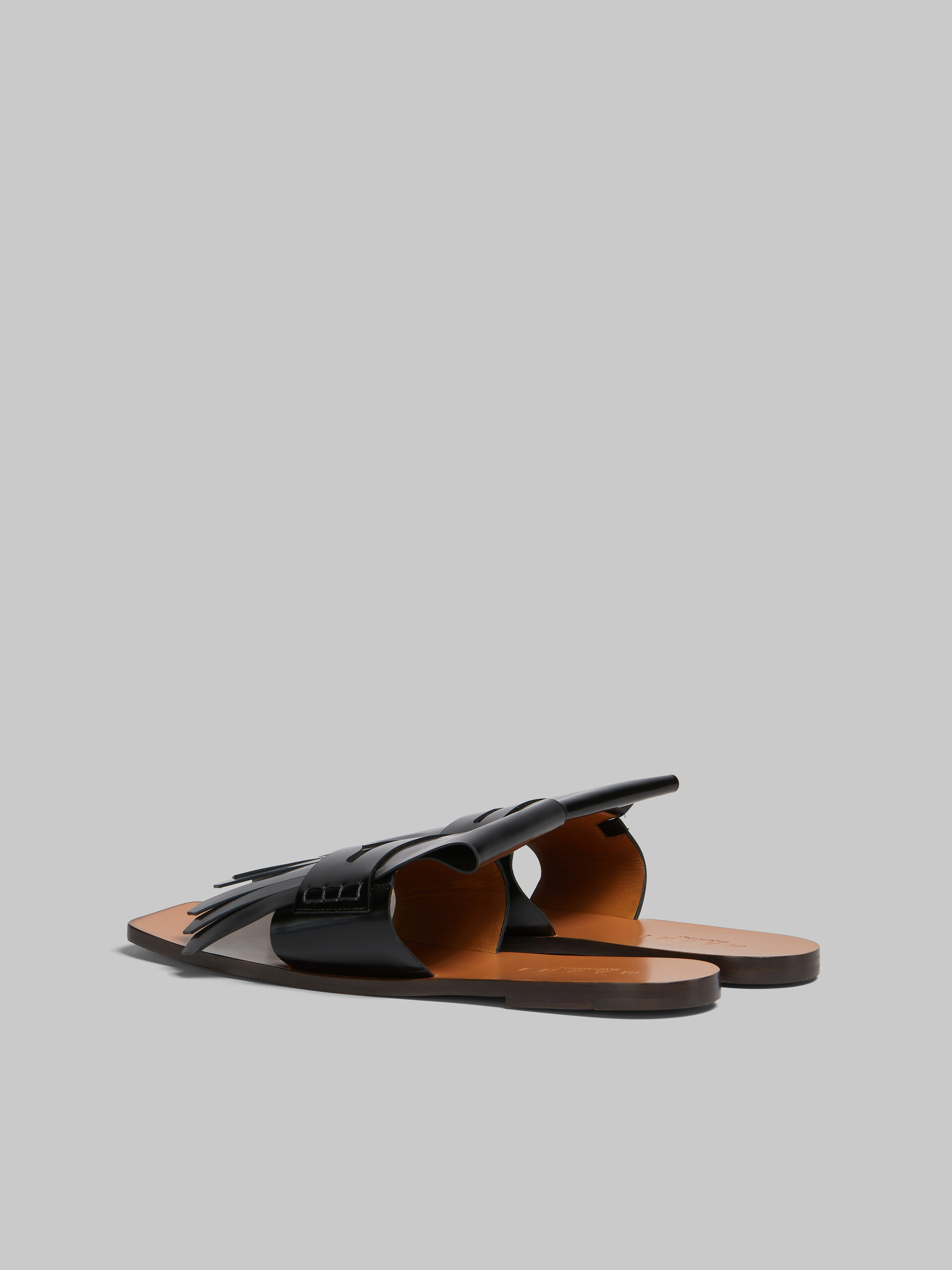 Marni Bambi Square-toe Leather Sandals In Black