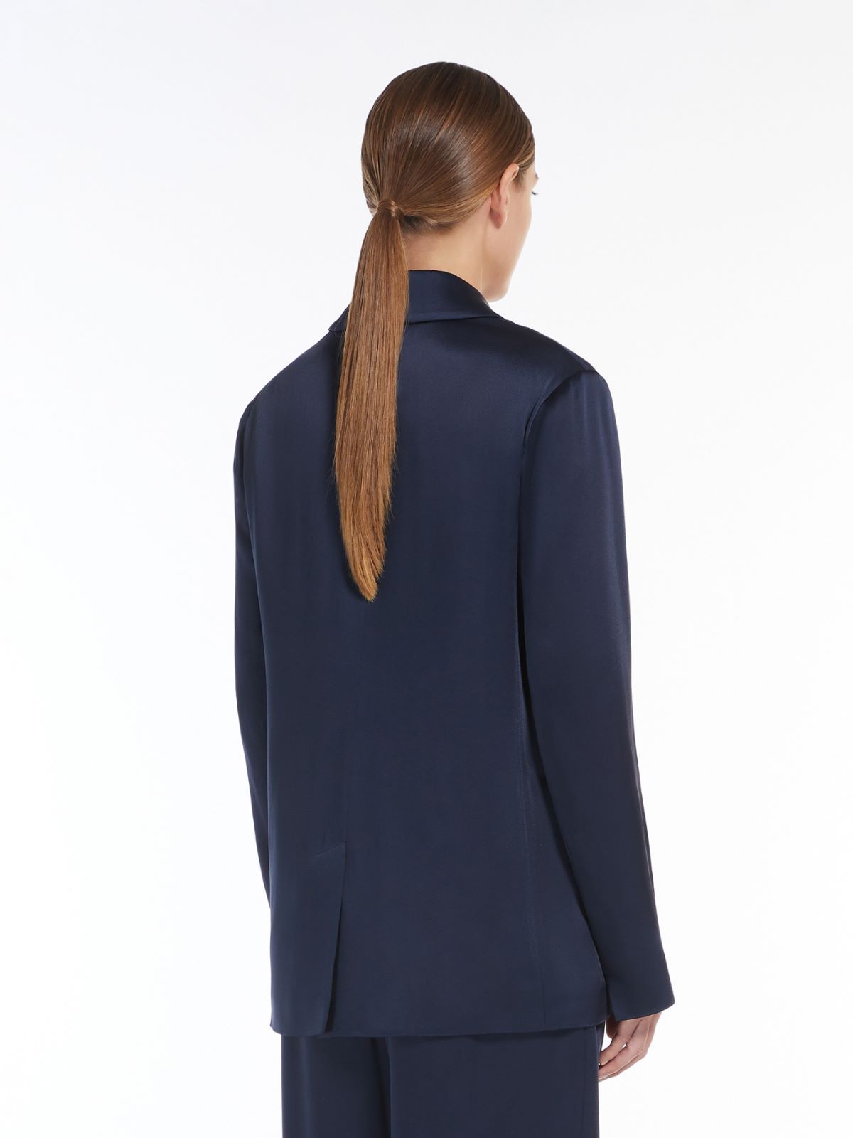 Max Mara Long-sleeved Suit Coat In Black