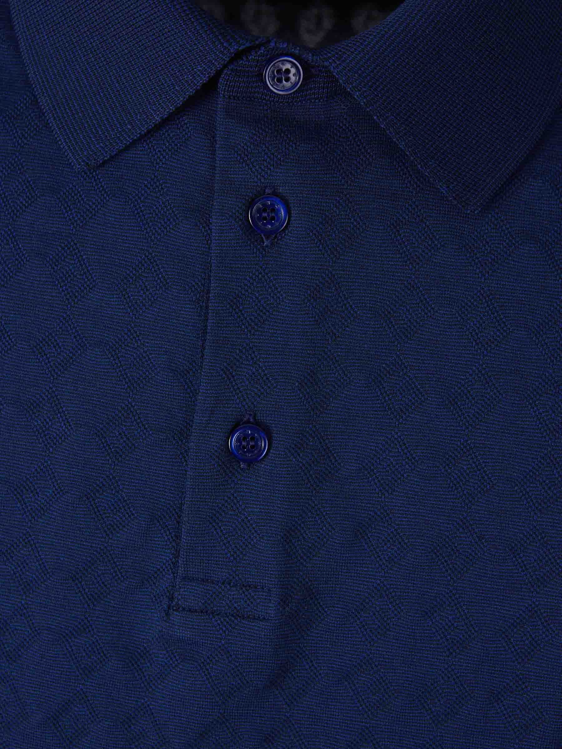 Givenchy 4g-jacquard Short-sleeved Polo Shirt In Blue