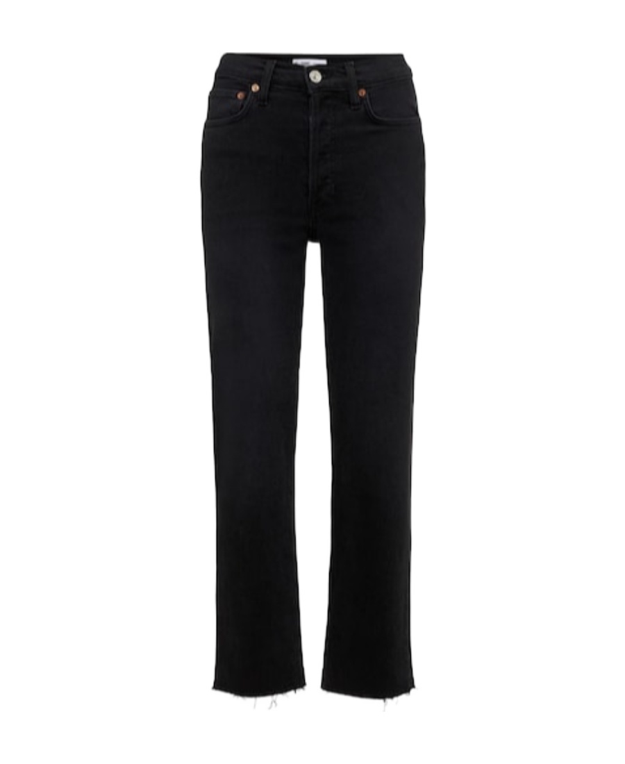 Re/done Straight Jeans In Black