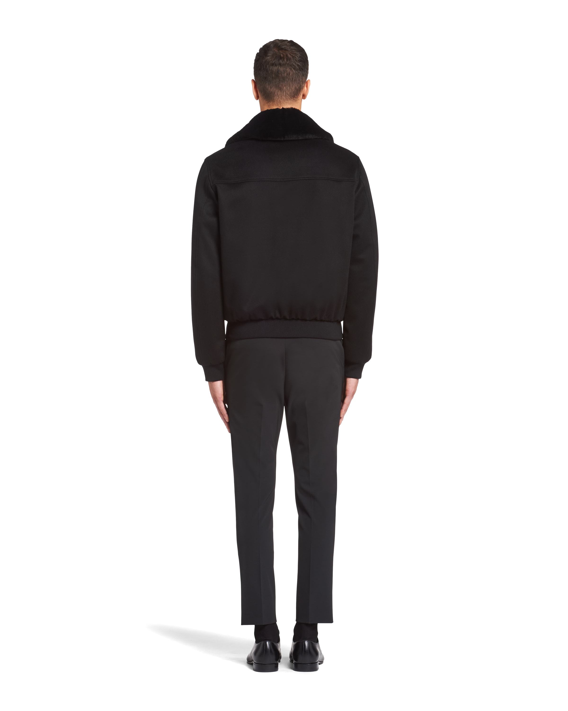 Prada Zipper Casual Jacket In Black