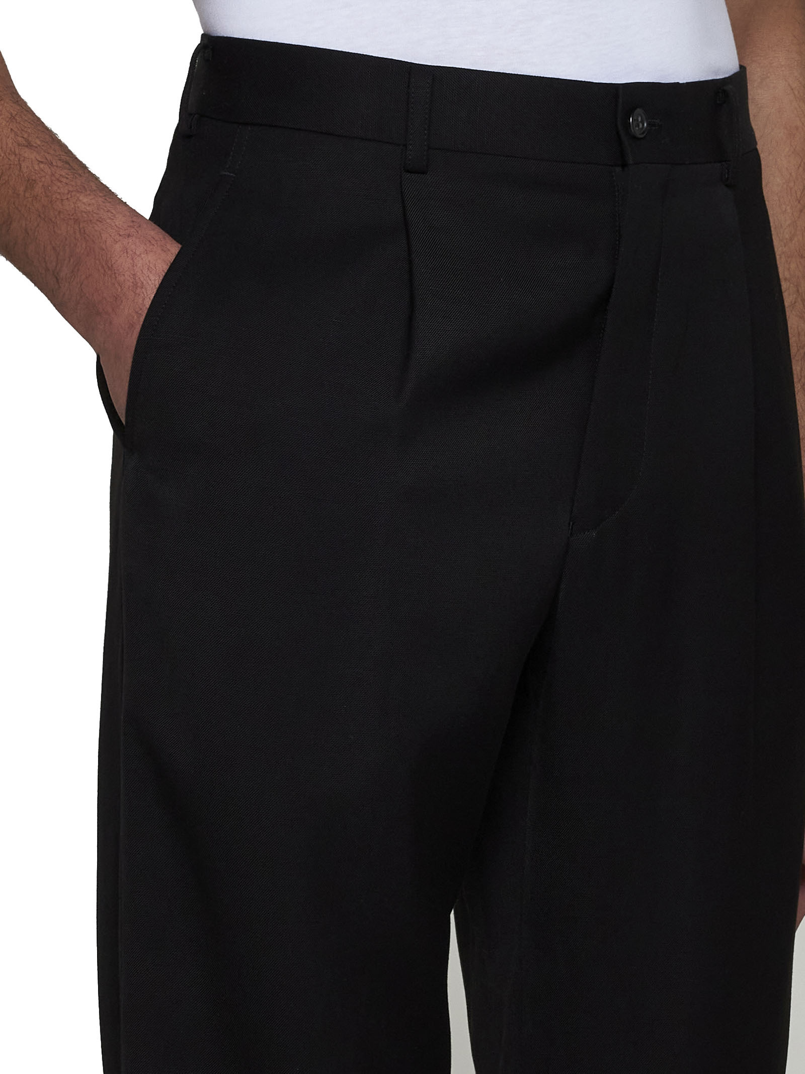 Comme Des Garçons Homme Plus Cropped Trousers