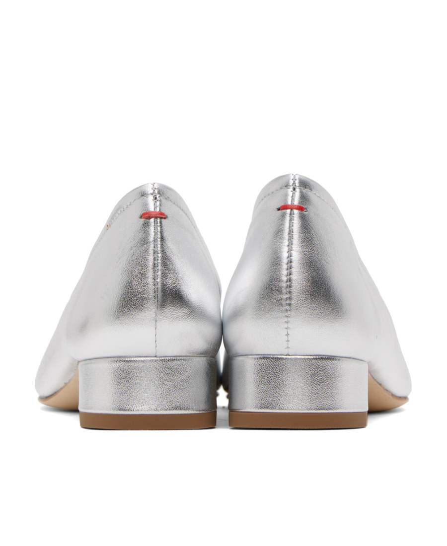 AEYDE SQUARE-TOE LEATHER BALLERINA SHOES