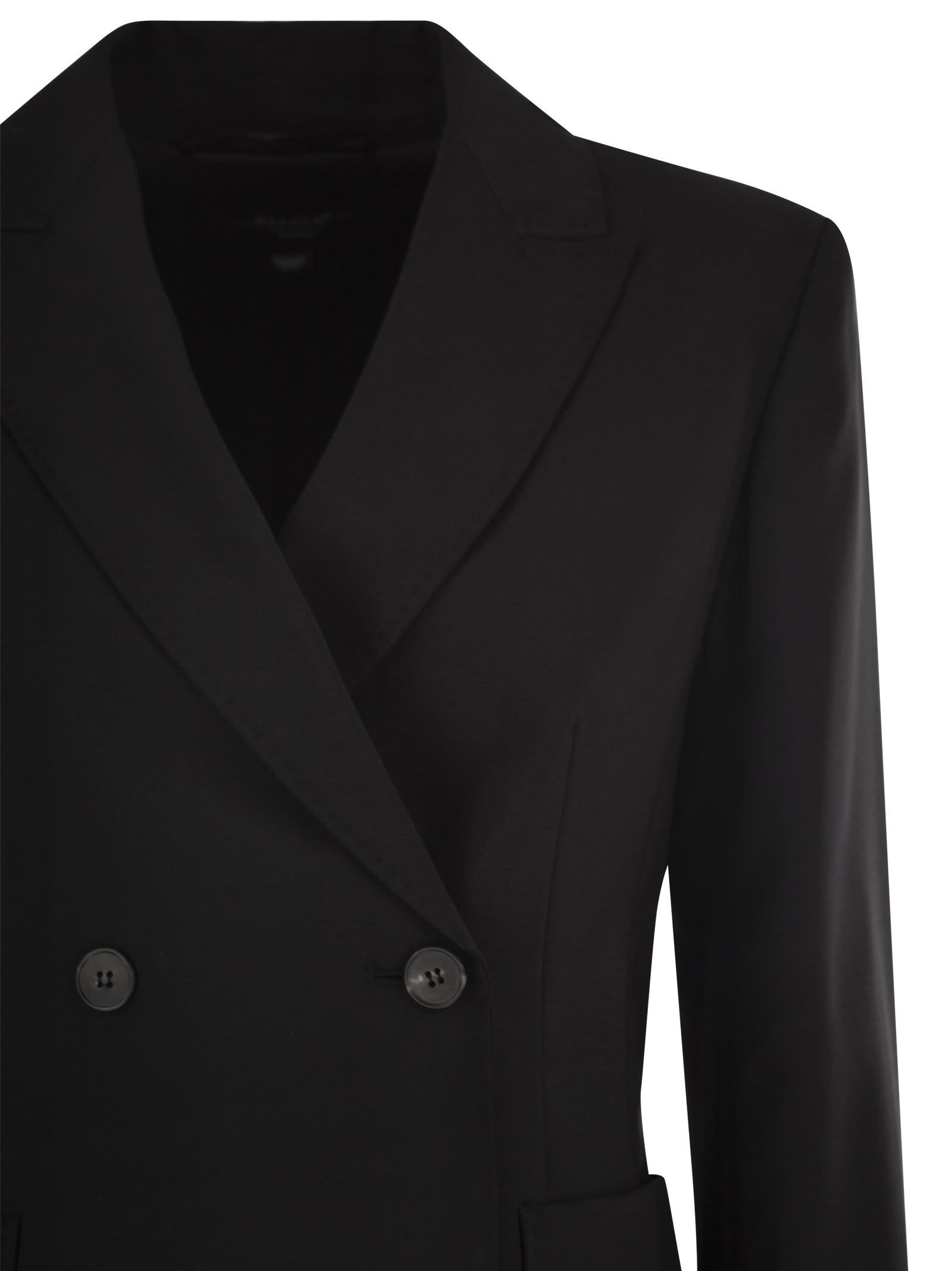 Weekend Max Mara Double Breasted Blazer In Black