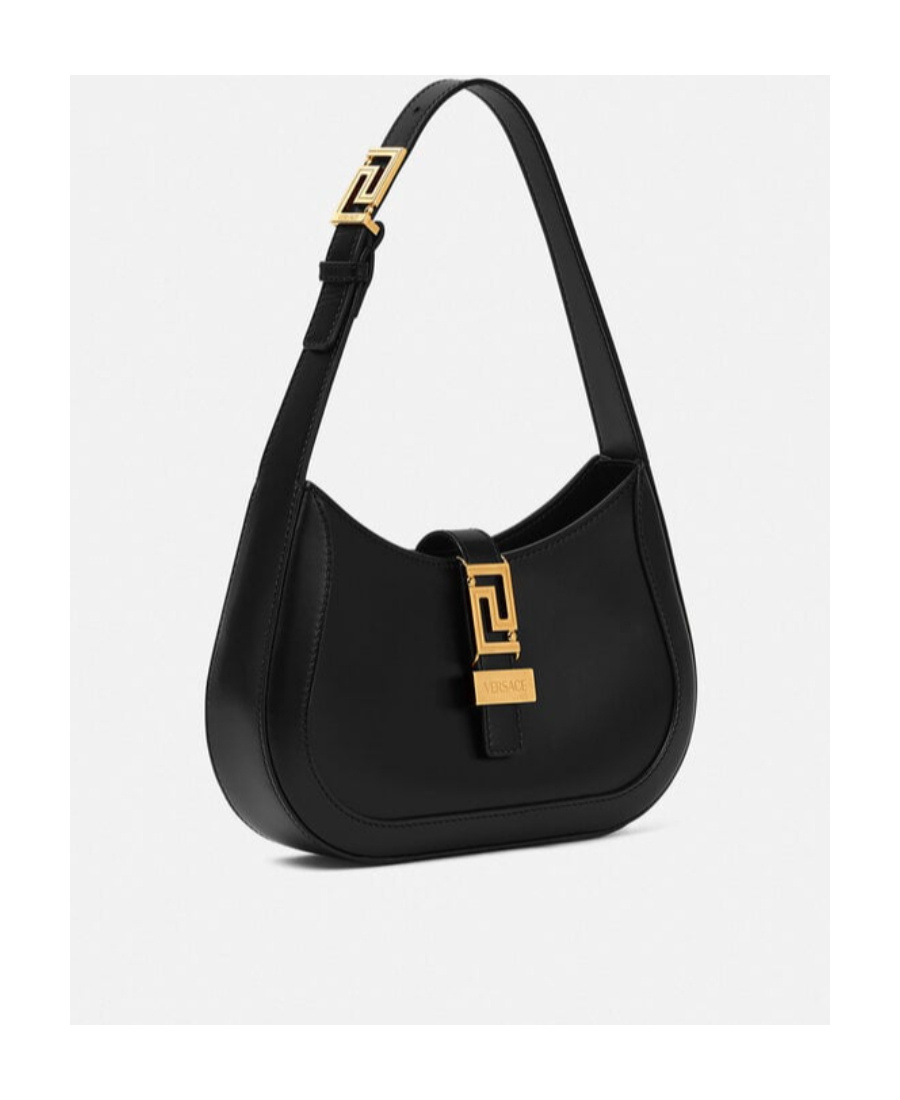 Versace Greek Hobo Bag In Black