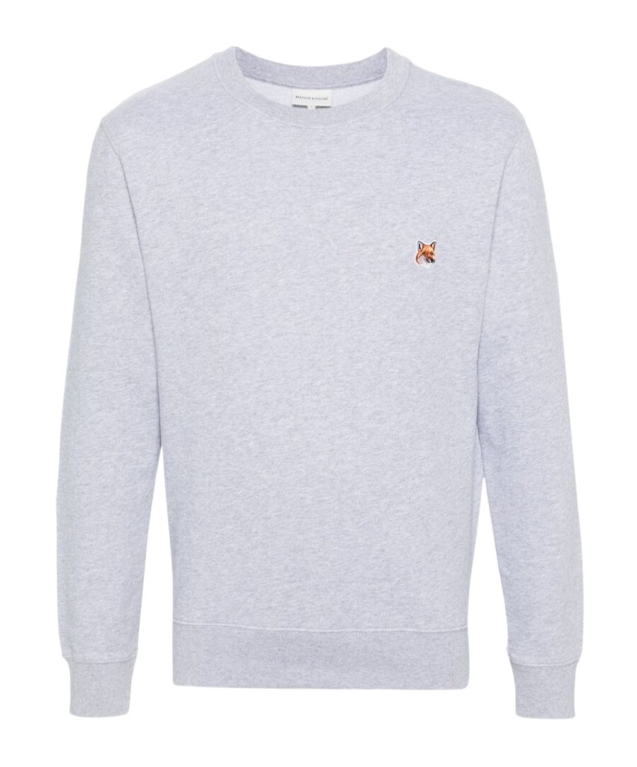 Shop Maison Kitsuné Long-sleeved Sweater In White