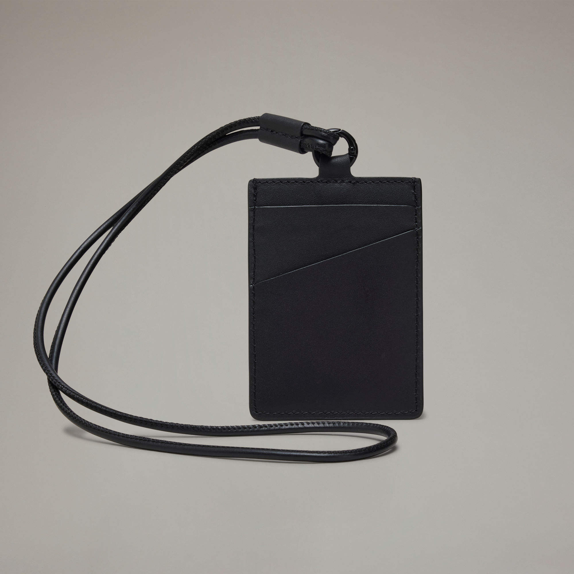 Y-3 Printed Leather Card Holder In Black