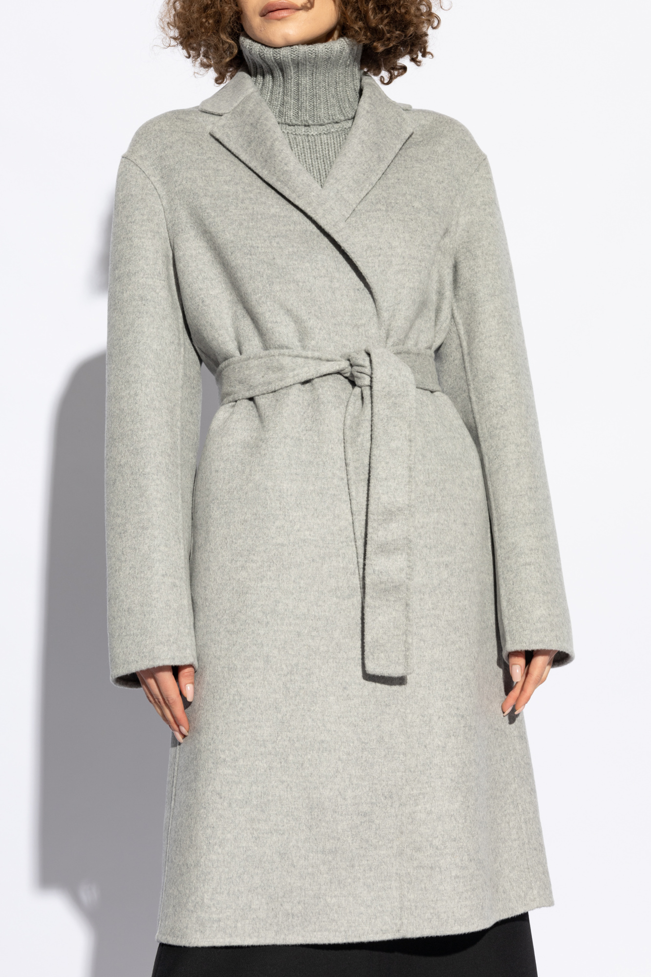 Shop Fabiana Filippi Mid-lenght Coat In White