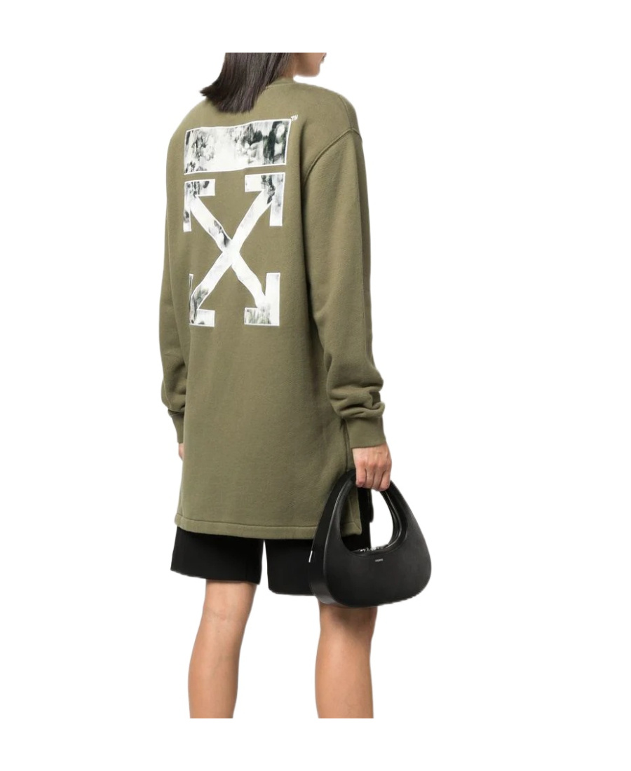 OFF-WHITE FLORAL ARROWS CREW-NECK SWEATSHIRT 