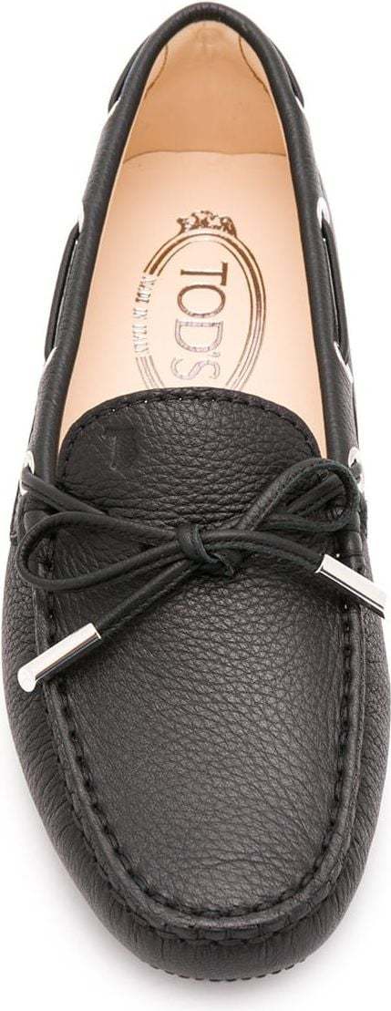 Tod's Bow-decorated Flat Shoes In Black