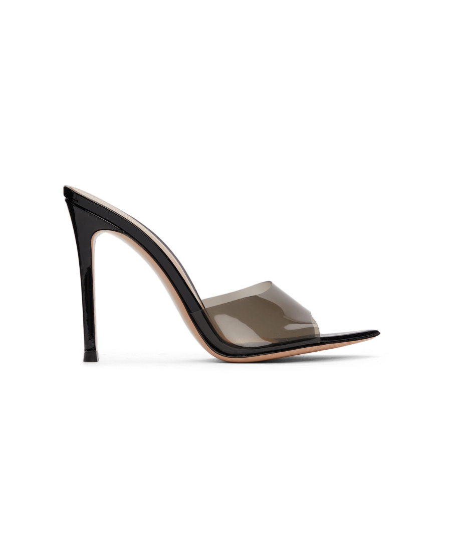 Shop Gianvito Rossi Black High Heeled Flip-flops