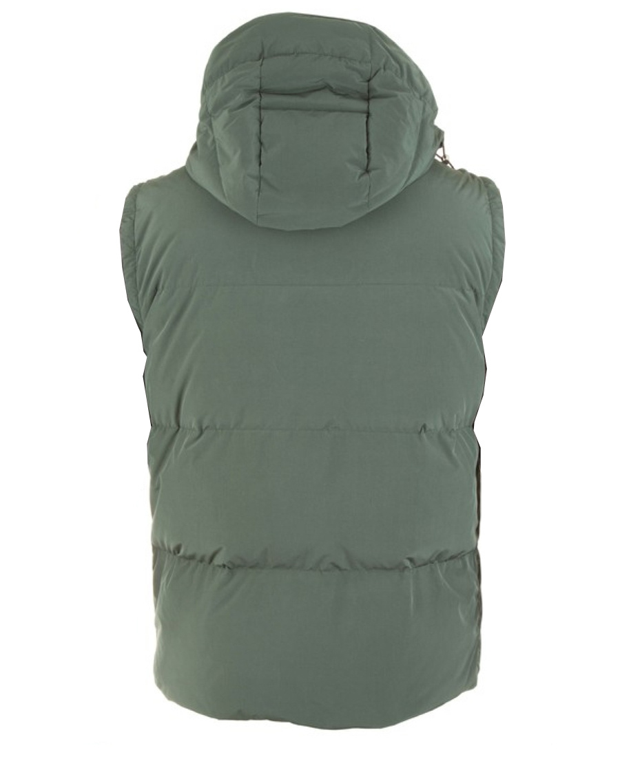 Paul & Shark Logo Patch Hooded Down Jacket In Gray