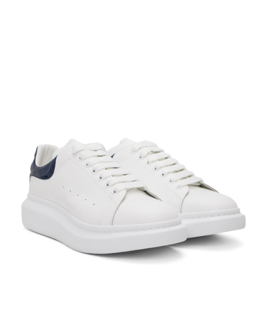 Alexander Mcqueen Oversized Lace-up Leather Sneakers In White