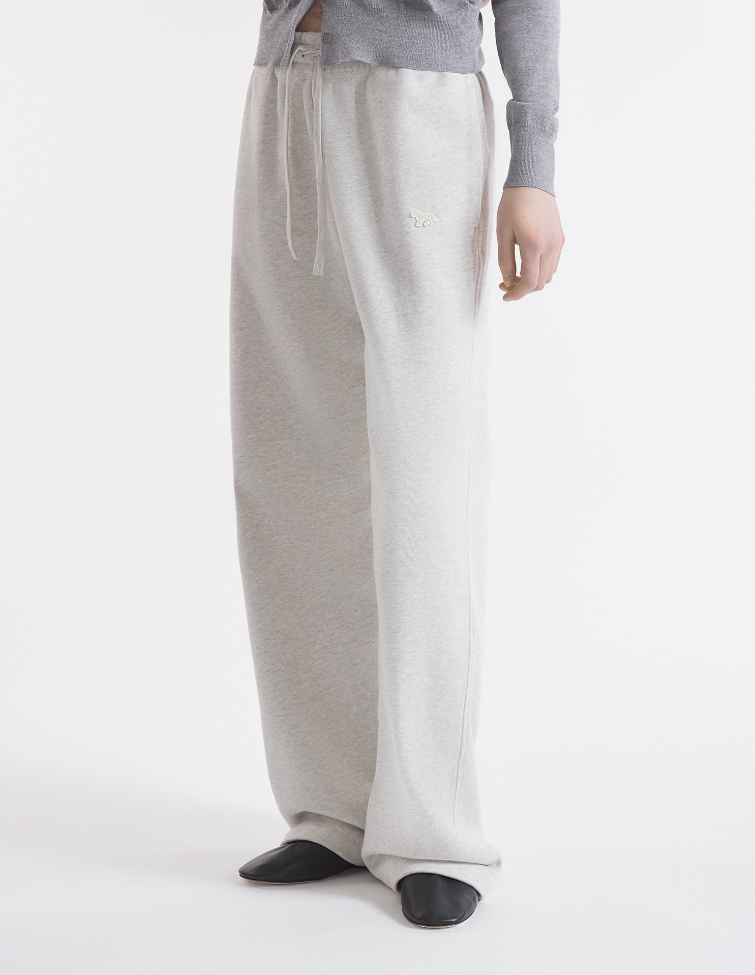 Maison Kitsuné Patch Pants In White